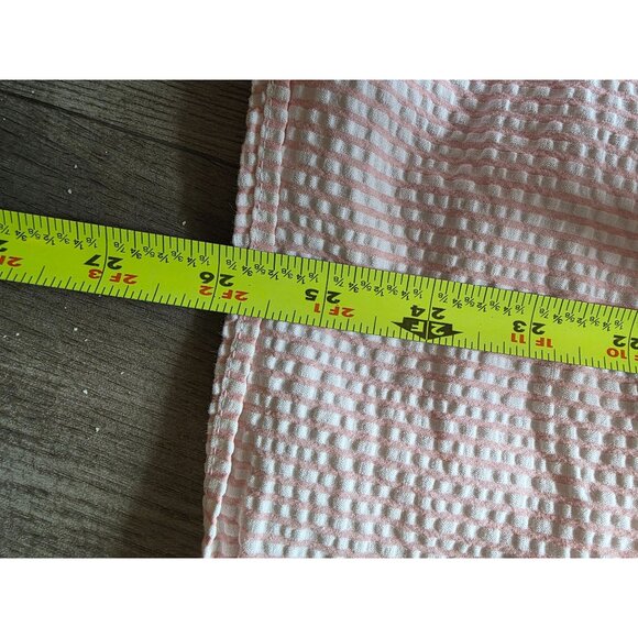 L.L. Bean Womens Seersucker Button-Up Shirt 2X Pink & White - Picture 6 of 7